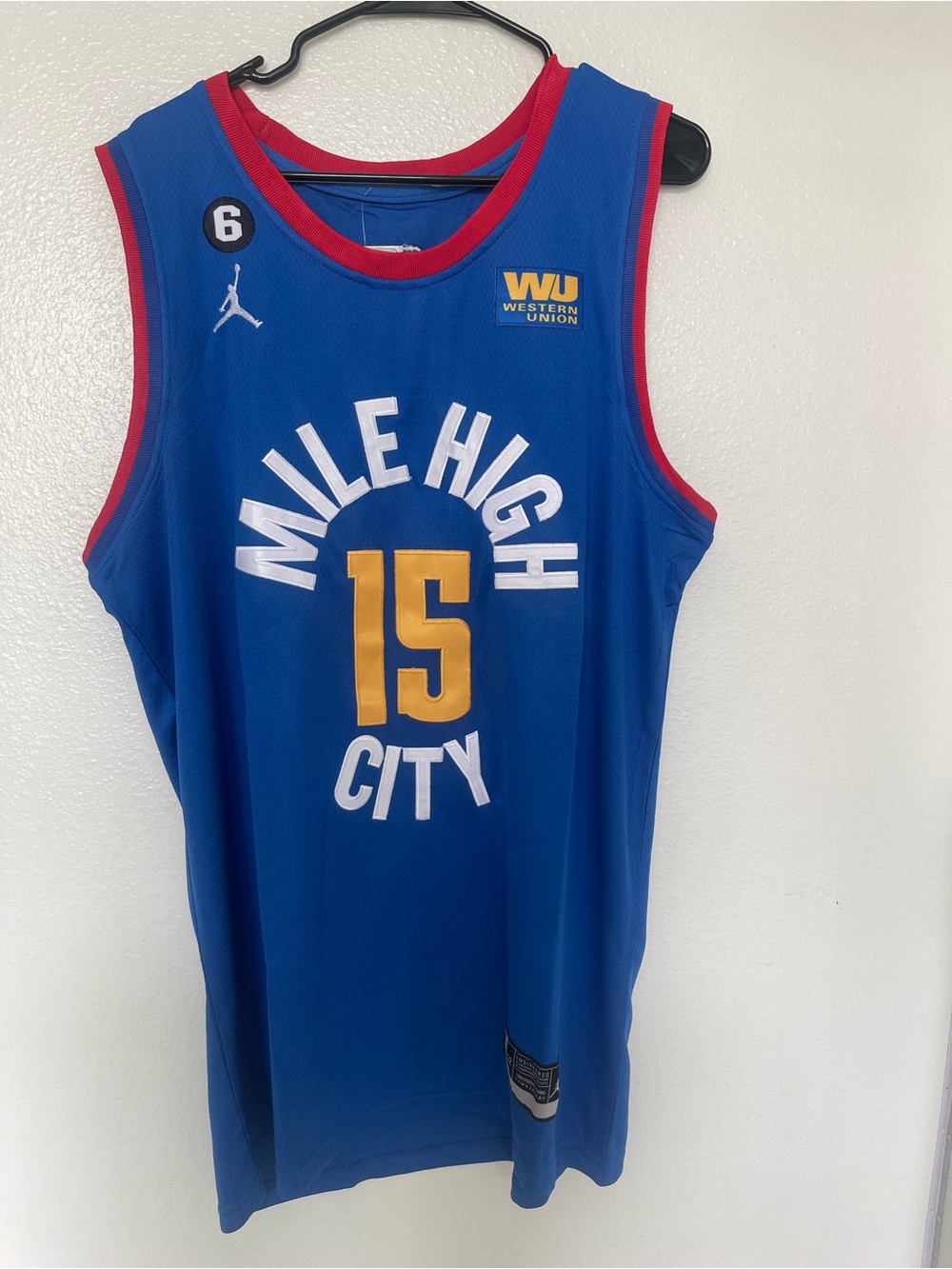 NBA Blue Swingman Jersey with Jordan & NBA Labels